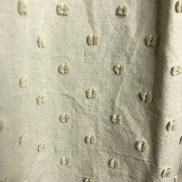 Zara sage green khaki tan swiss dot button down top size Medium cottagecore - Picture 15 of 16